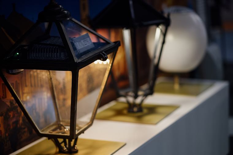 A lamp adding a warm layer of light